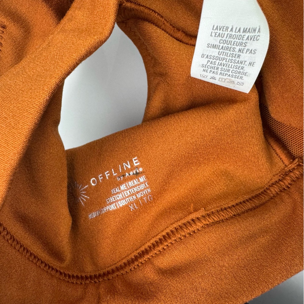 Offline Aerie Bra Bralette Real Me Stretch Medium Support Copper Orange Rust - Picture 10 of 10